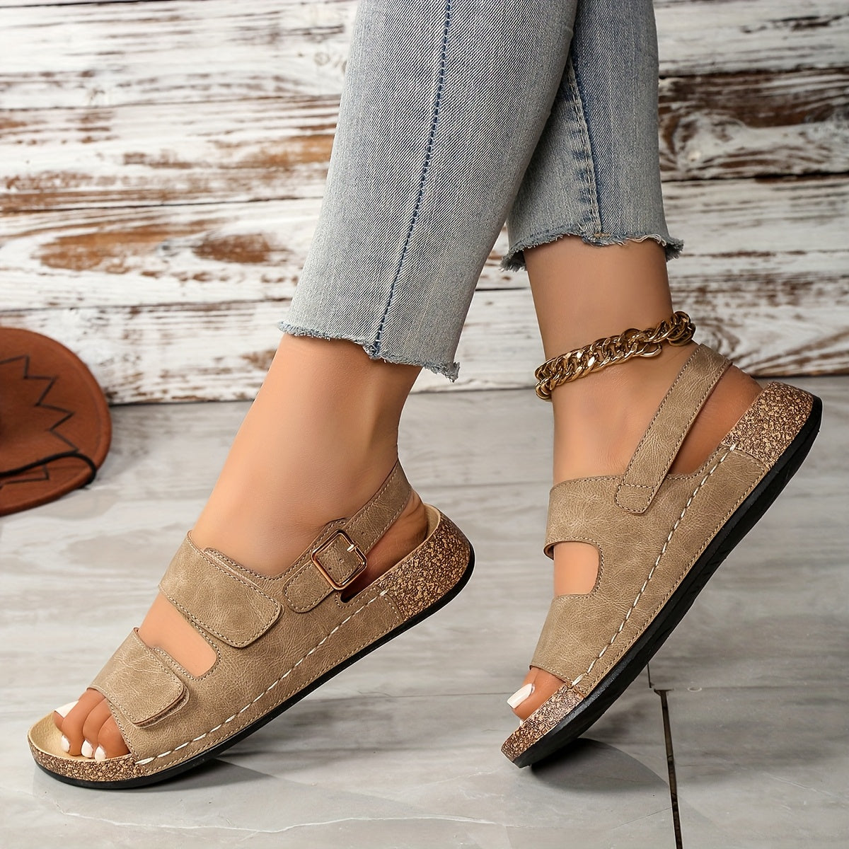 Moteriškos komfortiškos basutės su dviguba juostele