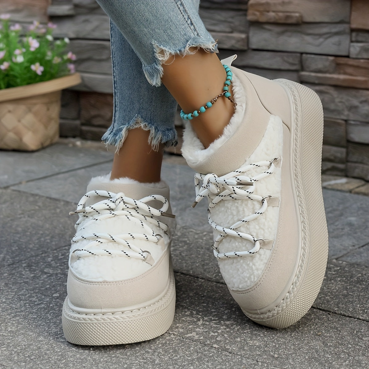 Žieminiai laisvalaikio batai su kailiuku