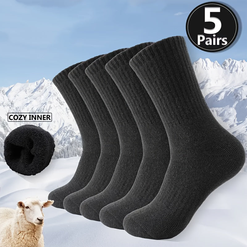 5 poros šiltų žieminių kojinių su aukštos kokybės vilna