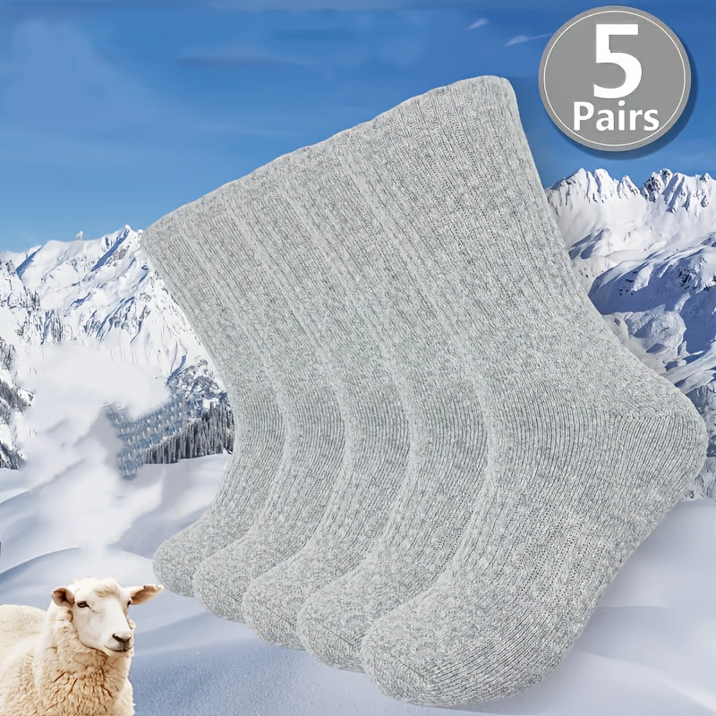5 poros šiltų žieminių kojinių su aukštos kokybės vilna