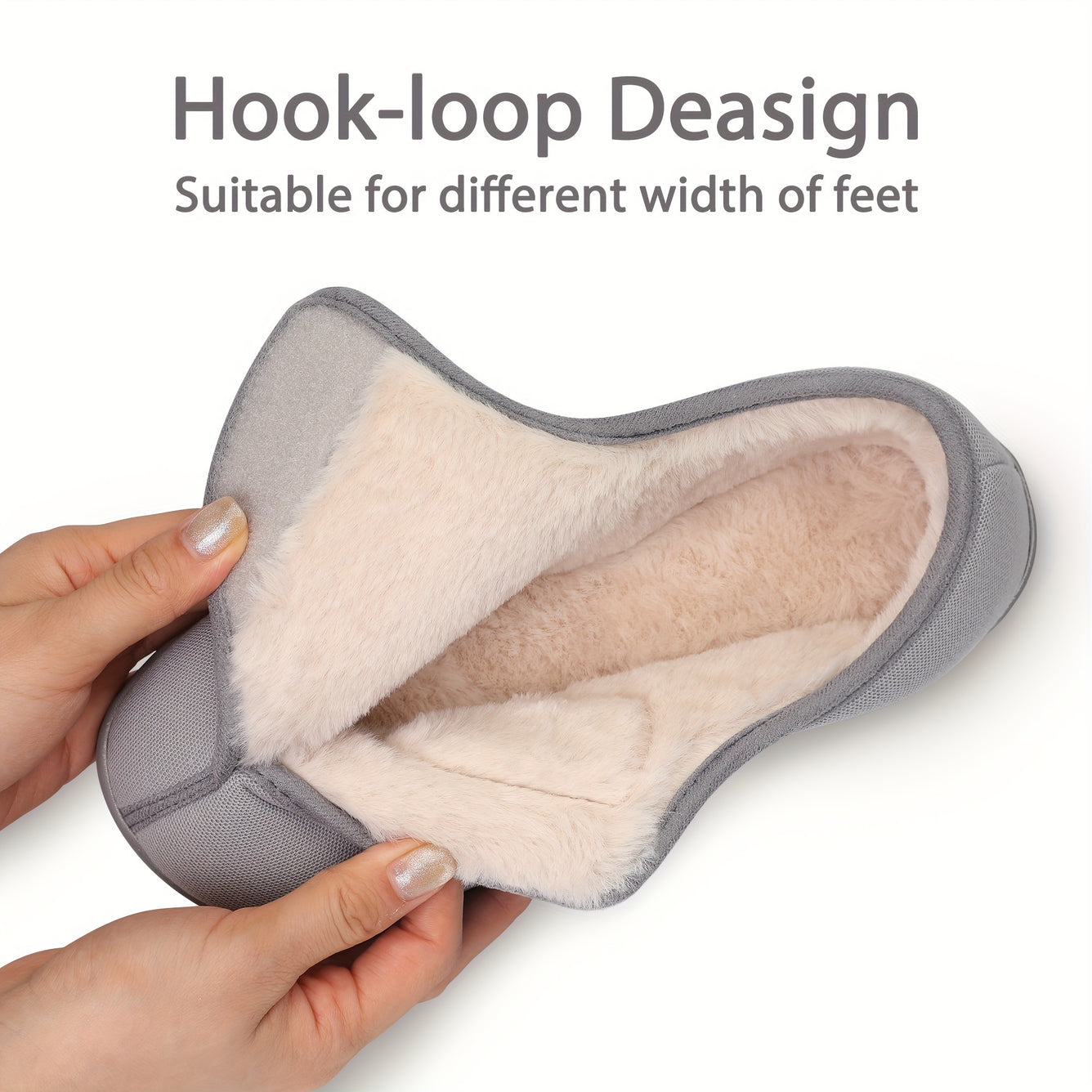 Reguliuojamos pločio šiltos žieminės šlepetės su komfortišku padu