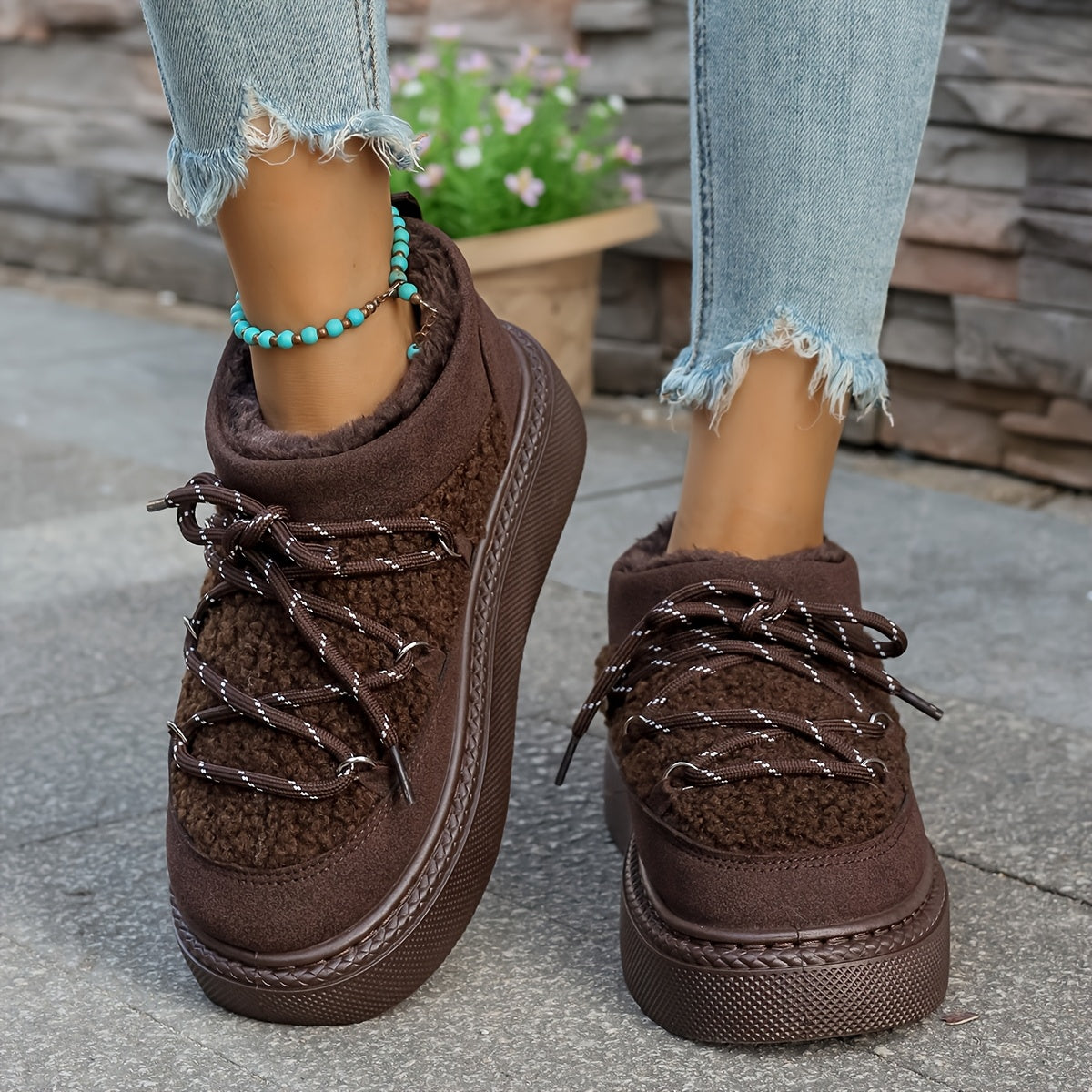 Žieminiai laisvalaikio batai su kailiuku