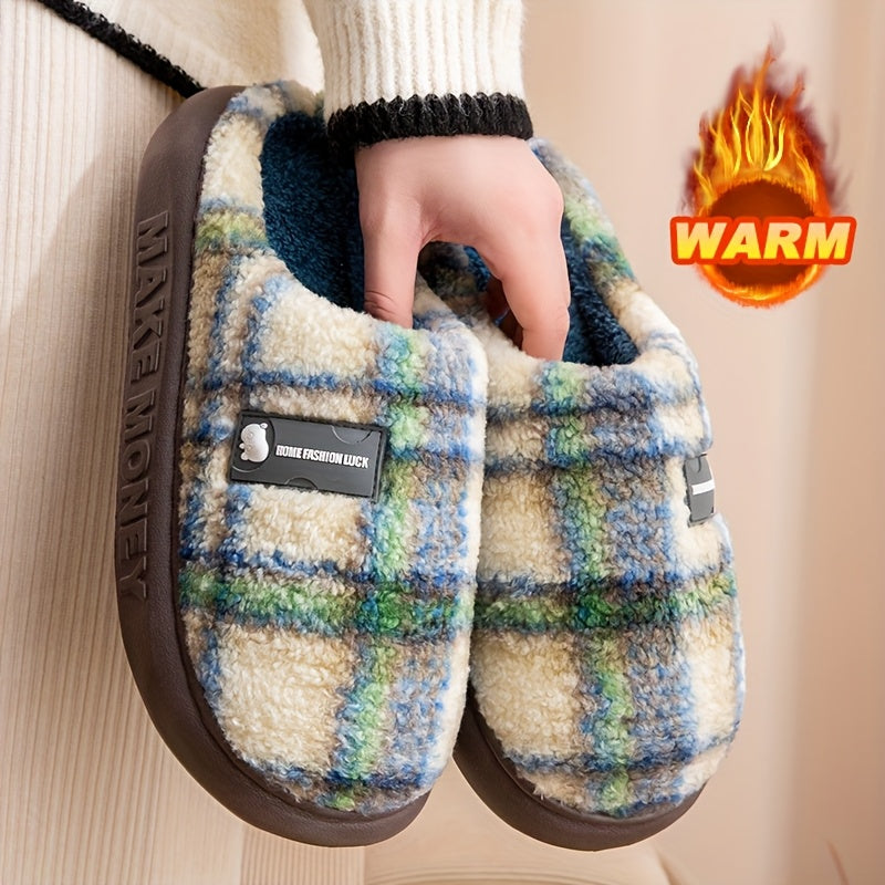 Šiltos vintažinio stiliaus šlepetės