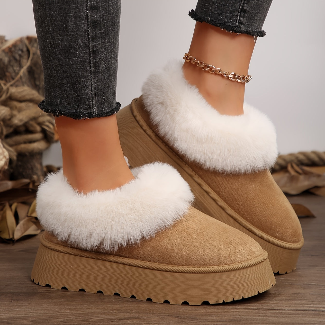Įsispiriami šilti moteriški žieminiai batai