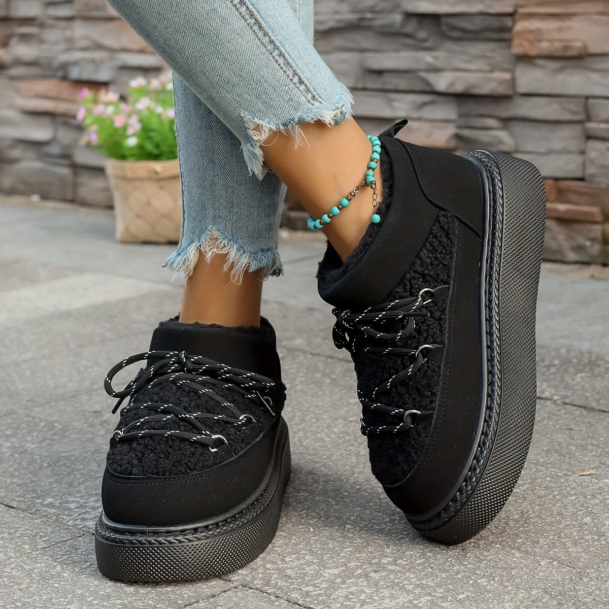 Žieminiai laisvalaikio batai su kailiuku