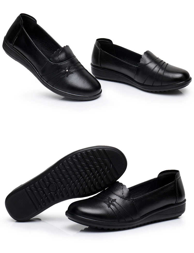 Natūralios odos moteriški bateliai pavasario-rudens sezonui