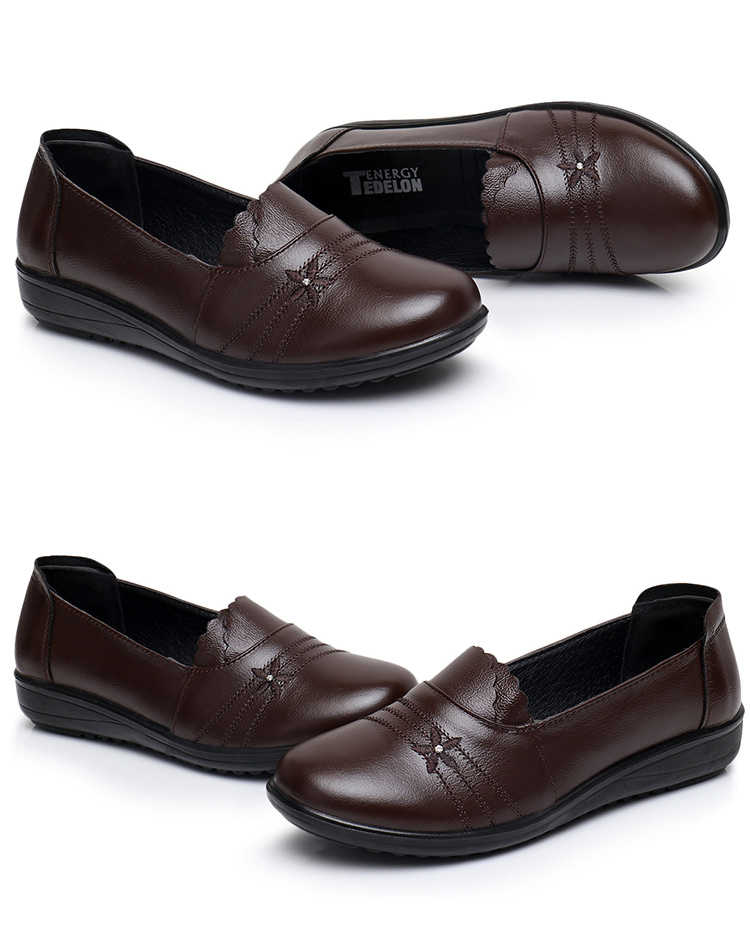 Natūralios odos moteriški bateliai pavasario-rudens sezonui