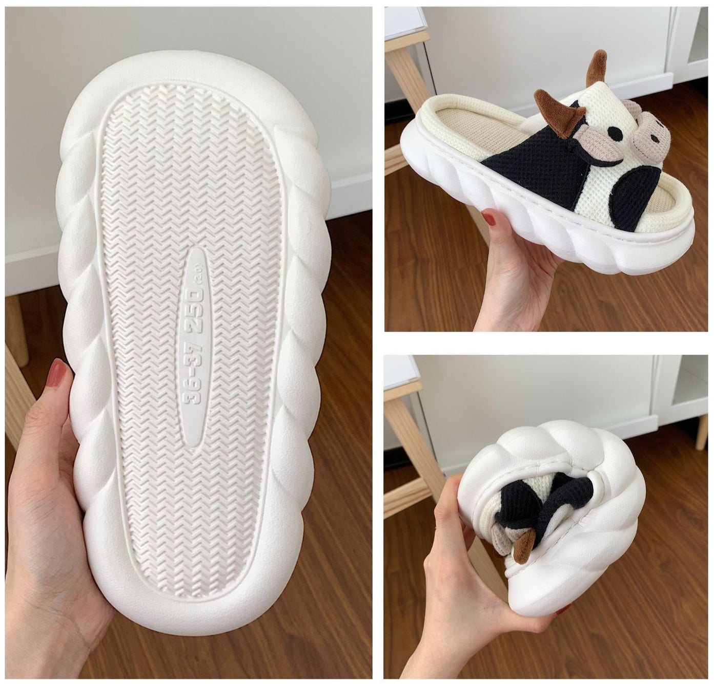 Žaismingos naminės moteriškos-vaikiškos šlepetės gyvūnėliai