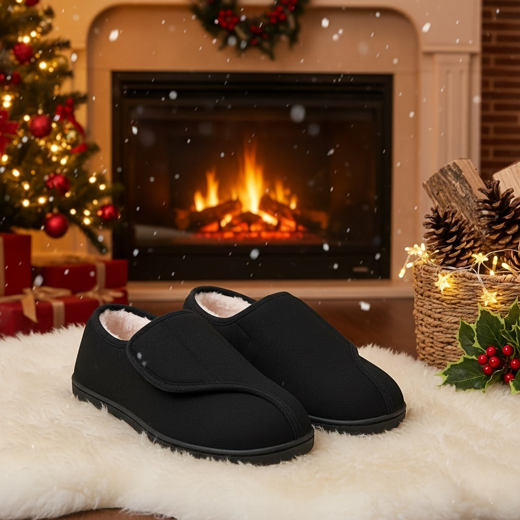 Reguliuojamos pločio šiltos žieminės šlepetės su komfortišku padu