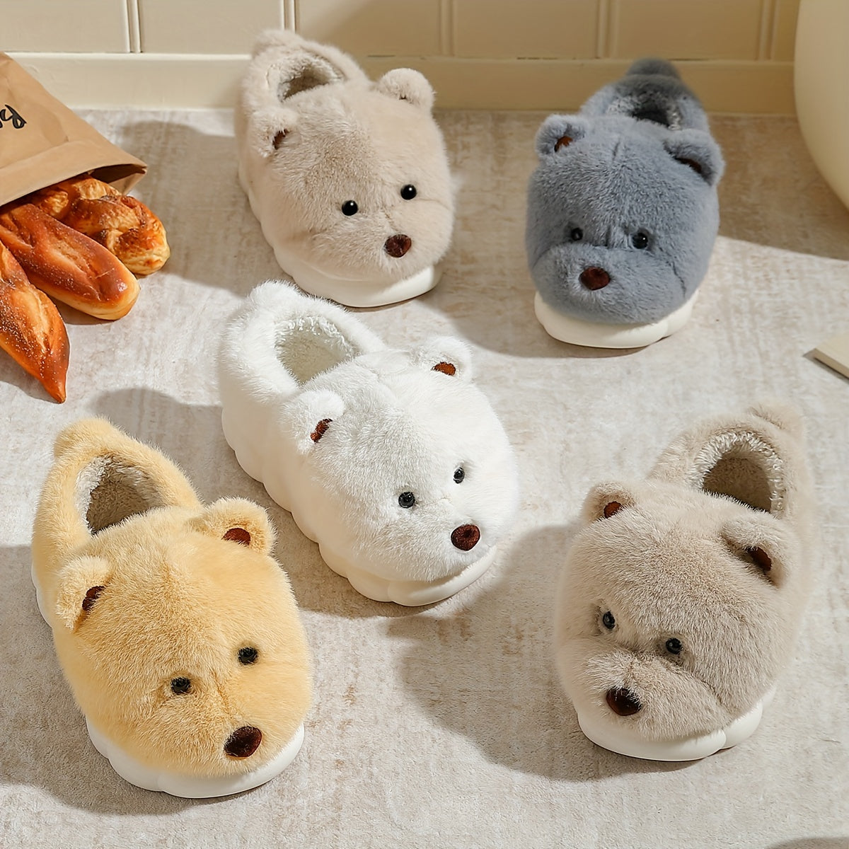 Žaismingos šiltos šlepetės MEŠKIAI