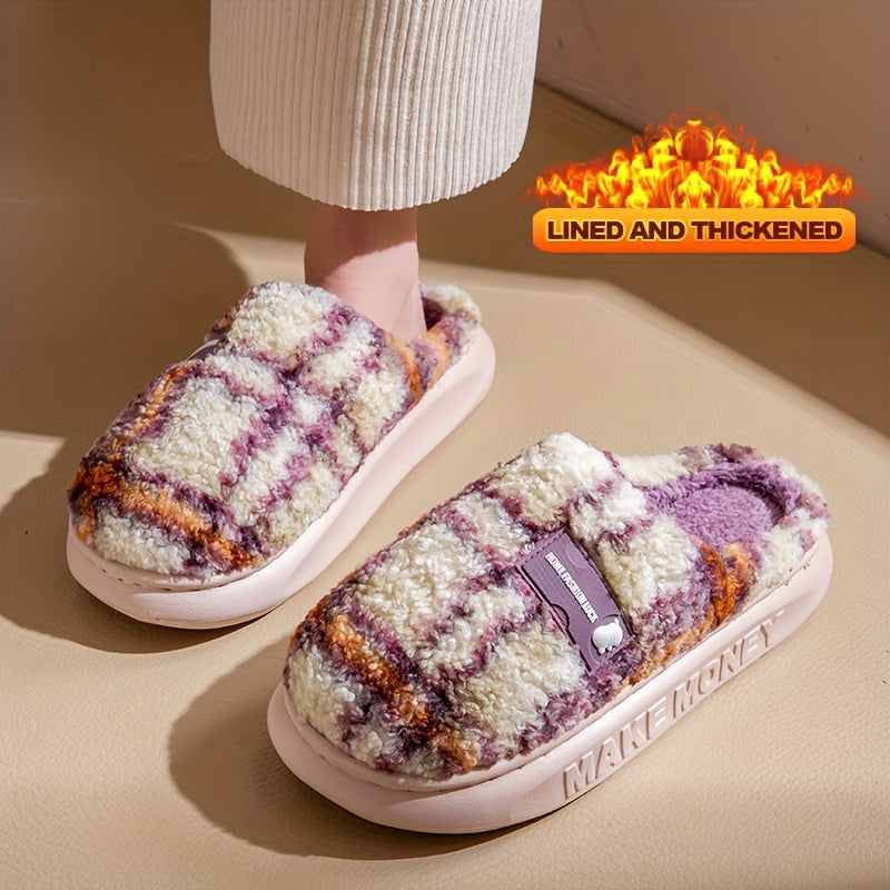 Šiltos vintažinio stiliaus šlepetės