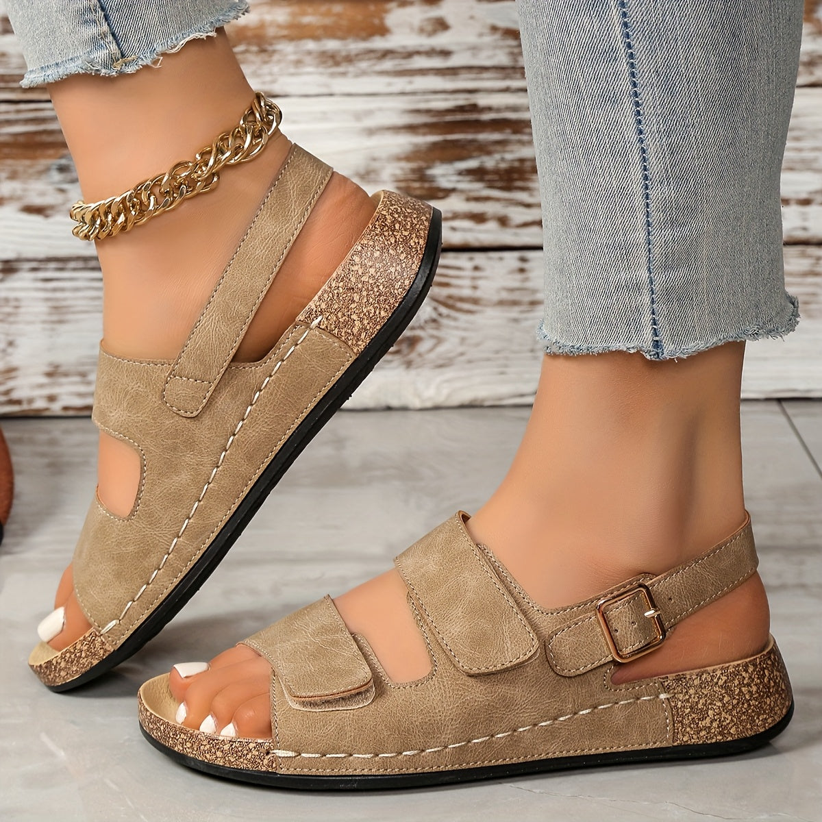 Moteriškos komfortiškos basutės su dviguba juostele