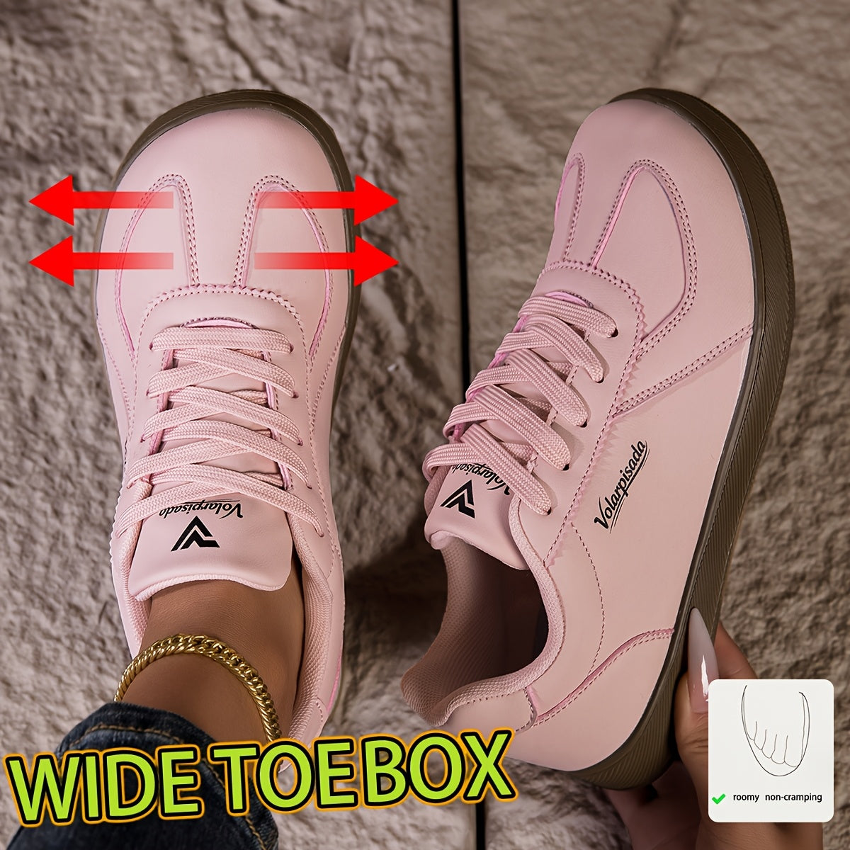 Komfortiniai sportiniai batai su plačia pirštų zona