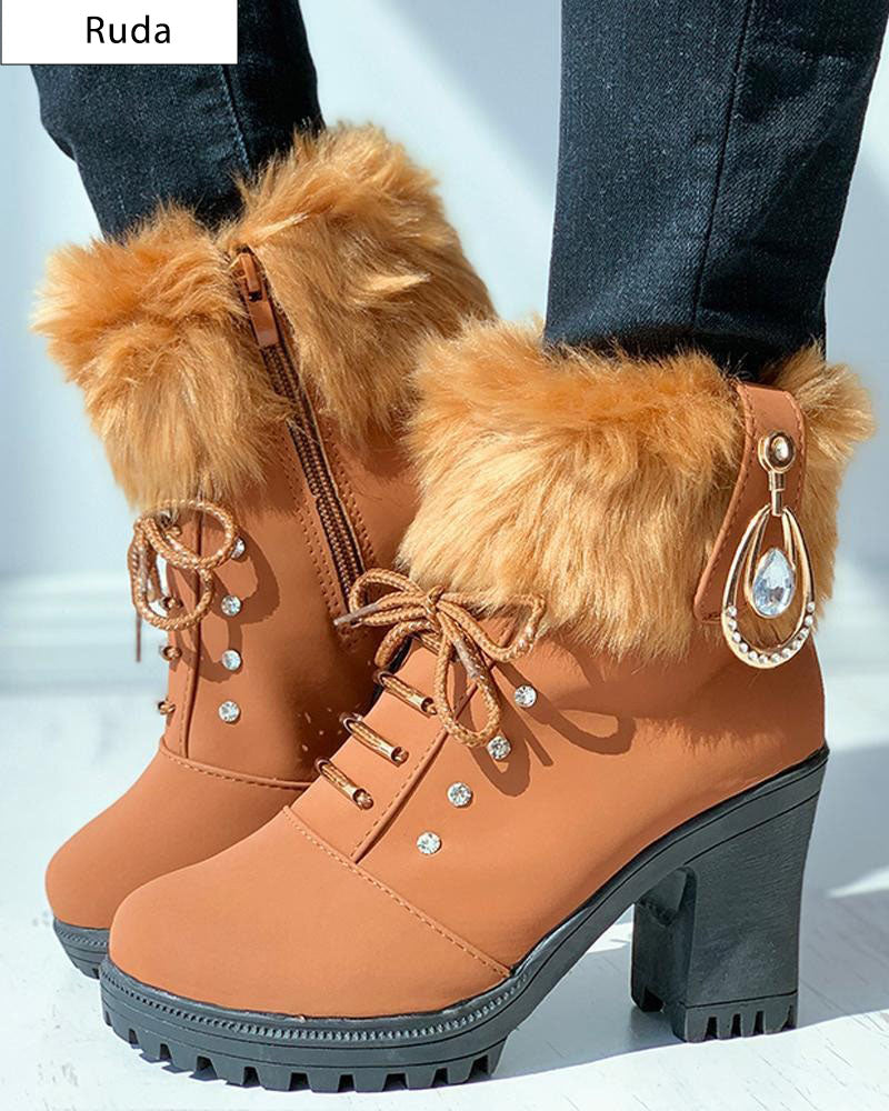 Žieminiai aukštakulniai su raišteliais