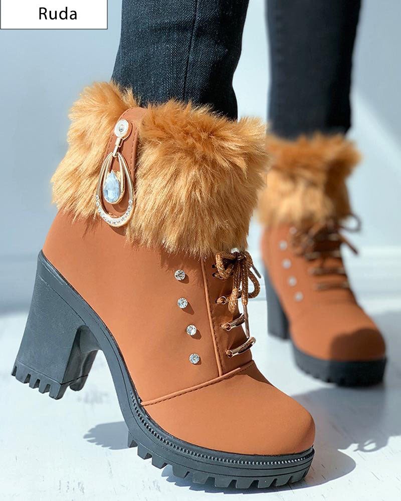 Žieminiai aukštakulniai su raišteliais