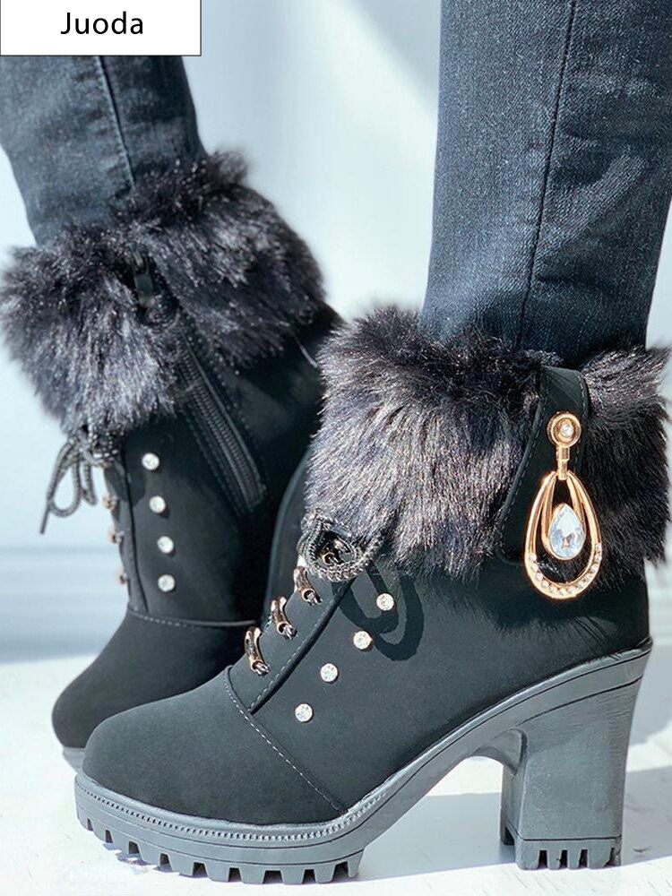 Žieminiai aukštakulniai su raišteliais