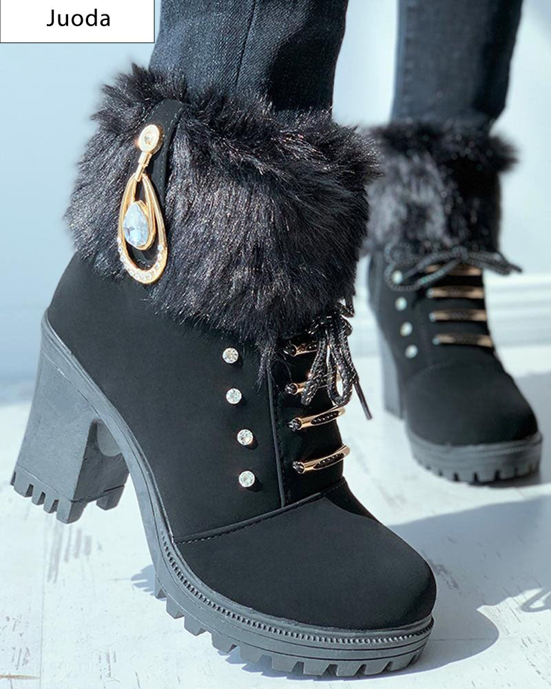 Žieminiai aukštakulniai su raišteliais