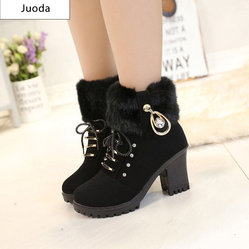 Žieminiai aukštakulniai su raišteliais