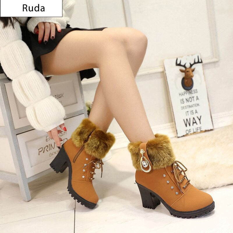 Žieminiai aukštakulniai su raišteliais