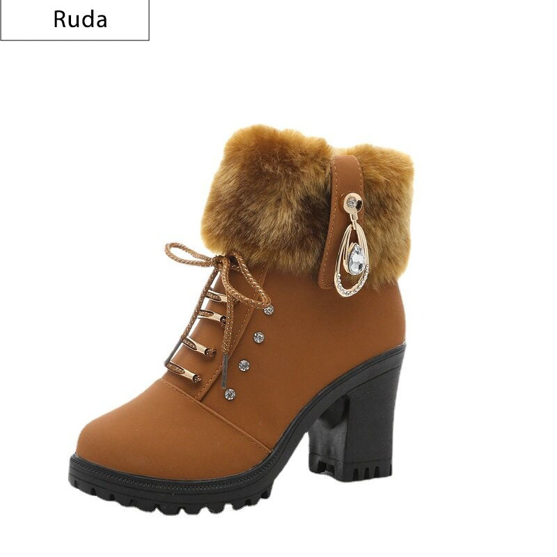 Žieminiai aukštakulniai su raišteliais