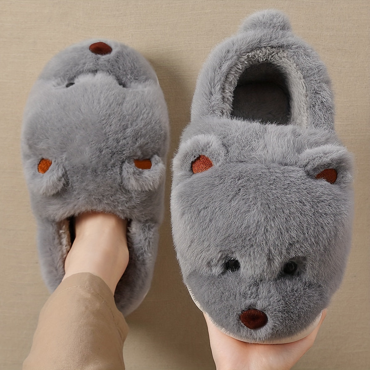 Žaismingos šiltos šlepetės MEŠKIAI