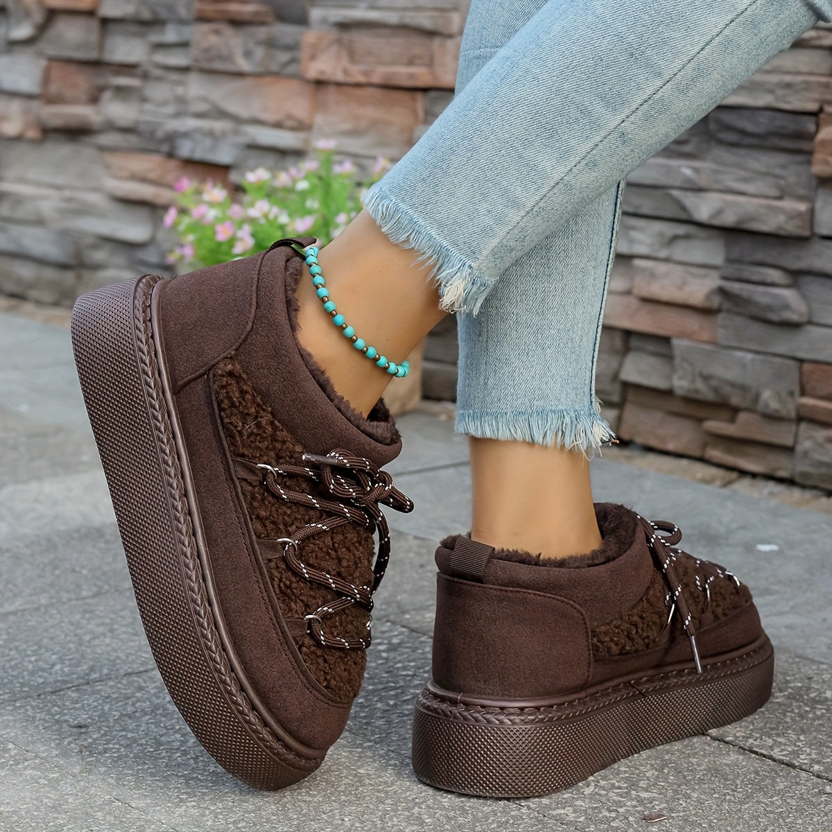 Žieminiai laisvalaikio batai su kailiuku