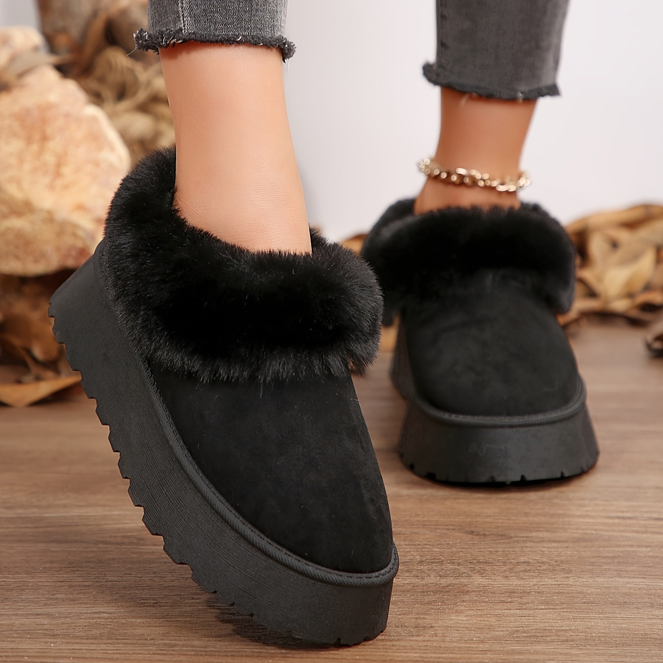 Įsispiriami šilti moteriški žieminiai batai