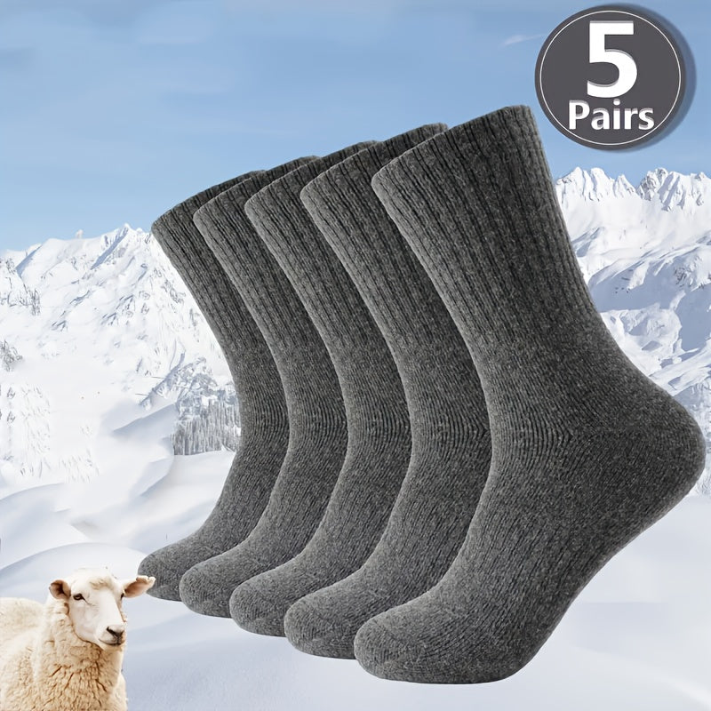 5 poros šiltų žieminių kojinių su aukštos kokybės vilna