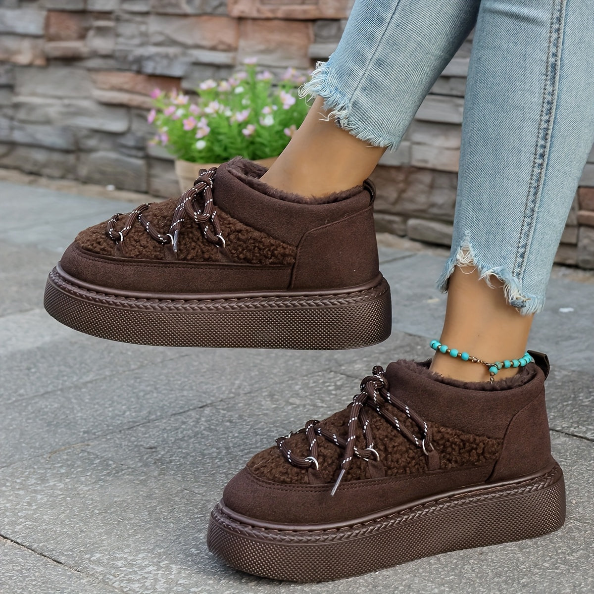 Žieminiai laisvalaikio batai su kailiuku