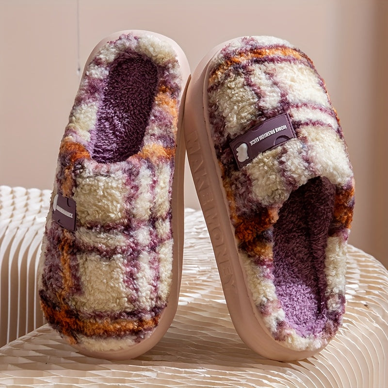 Šiltos vintažinio stiliaus šlepetės