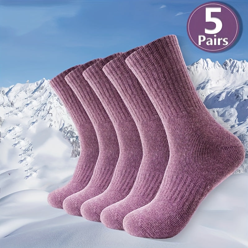 5 poros šiltų žieminių kojinių su aukštos kokybės vilna