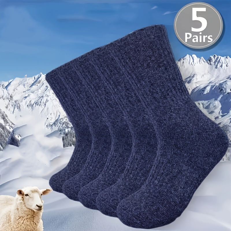 5 poros šiltų žieminių kojinių su aukštos kokybės vilna