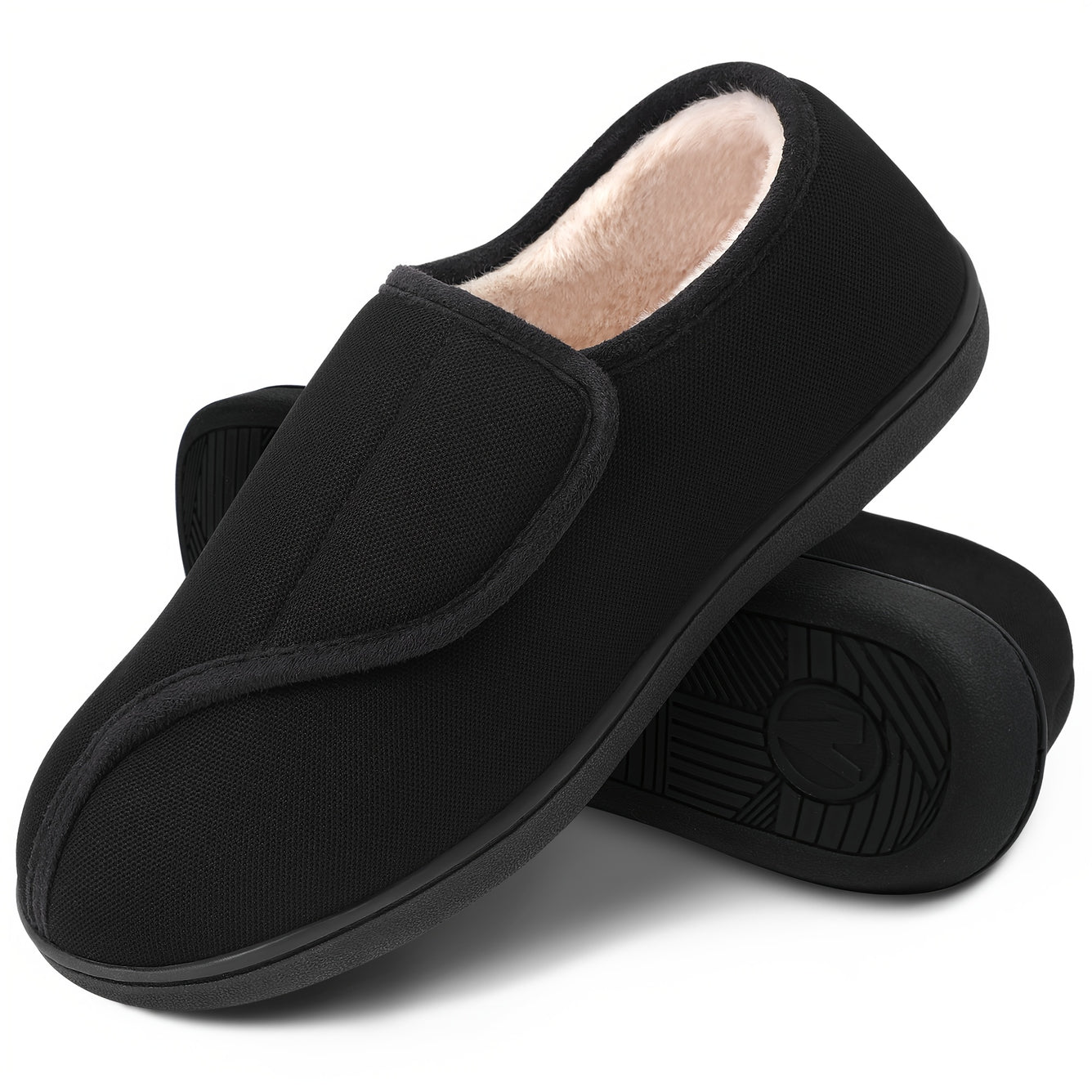 Reguliuojamos pločio šiltos žieminės šlepetės su komfortišku padu