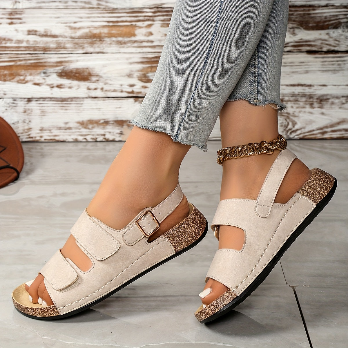 Moteriškos komfortiškos basutės su dviguba juostele