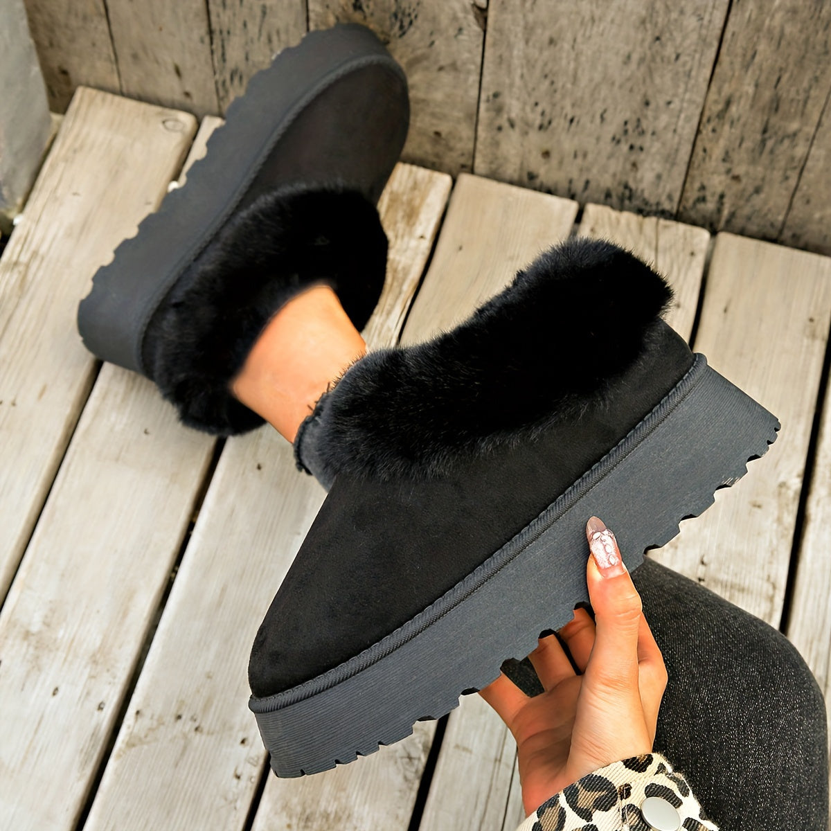 Įsispiriami šilti moteriški žieminiai batai